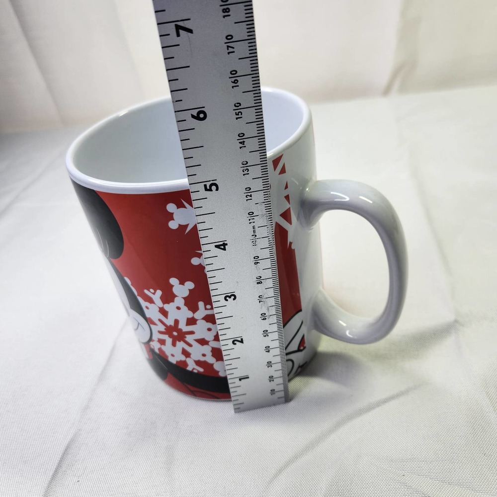 Disney Galerie Minnie Mouse Red Snowflake Christmas Winter Jumbo Coffee Mug - Picture 7 of 8